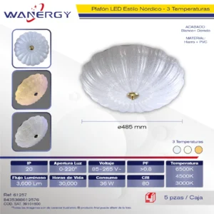 PLAFON LED DE TECHO TRES TEMPERATURAS