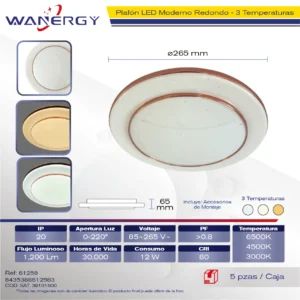 PLAFON LED DE TECHO TRES TEMPERATURAS
