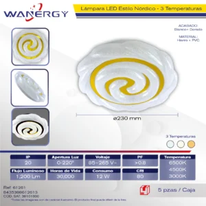 PLAFON LED DE TECHO TRES TEMPERATURAS