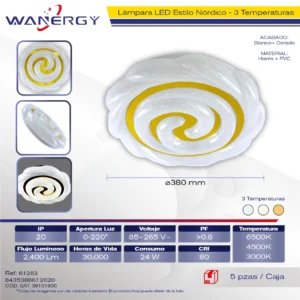 PLAFON LED DE TECHO TRES TEMPERATURAS