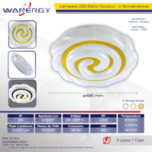 PLAFON LED DE TECHO TRES TEMPERATURAS