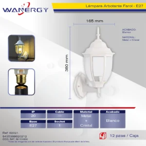 FAROL DE PARED BLANCO