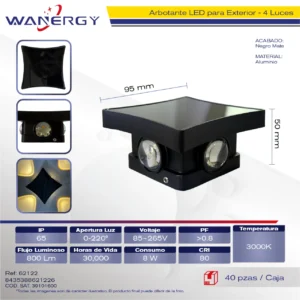 ARBOTANTE LED ALUMINIO IP65