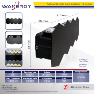 ARBOTANTE LED ALUMINIO IP65