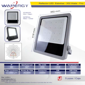 REFLECTOR LED INDUSTRIAL 200W