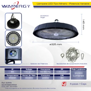 REFLECTOR LED MINERO LUMINARIO INDUSTRAL T/FHILIPS 200W
