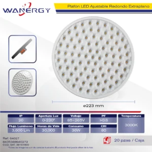 PANEL REDONDO AJUSTABLE TIPO PANAL BLANCO /41019