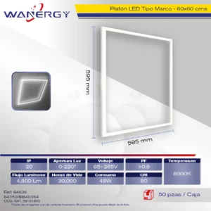 PANEL 60*60 TIPO MARCO 240D 48W