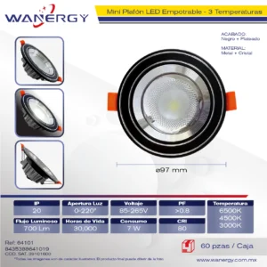 EMPOTRODO LED COB TRES TEMPERATURA 5W COB 5W COB +