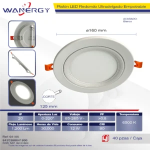 EMPOTRADO BLANCO 12W 12W