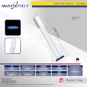 TUBO LED T8 120CM CRISTAL OPALINO G13 T8 1.2