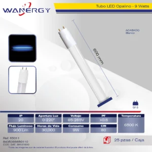 TUBO LED T8 60CM CRISTAL OPALINO G13 T8 0.6