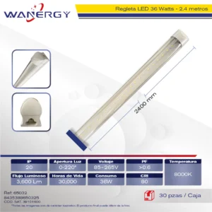 REGLETA DE LED 2.4M 36W