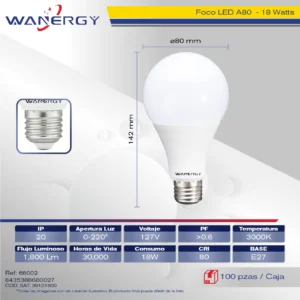 FOCO AHORRADOR LED CALIDO