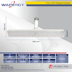 FOCO LED REGLETA DIRIGIBLE
