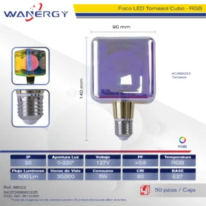 FOCO LED TORNASOL CUADRADO
