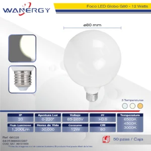 FOCO LED GLOBO G80