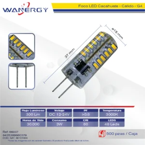 FOCO DE CACAHUATE 2 PINES G4-48-LED G4 48