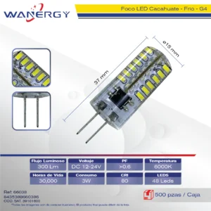 FOCO DE CACAHUATE 2 PINES G4-48-LED G4 48