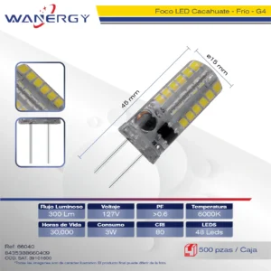 FOCO DE CACAHUATE 2 PINES G4-48-LED G4 48
