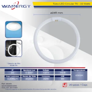 TUBO CIRCULAR FLUORESCENTE T6 32W 24.5