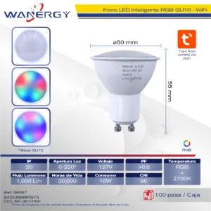 FOCO HALOGENO GU10 INTERIGENTE RGB GU10 RGB
