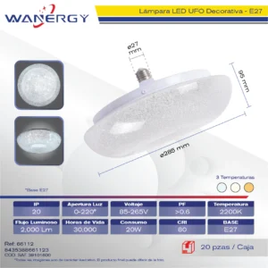 FOCO LED UFO 15W E27