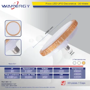FOCO LED UFO 15W E27