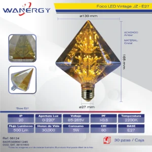 FOCO LED VINTAGE DIAMANTE JZ-5W-E27