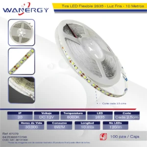 TIRA DE LED 10M SIN RECUBRIMIENTO 2835 -120D 3 10 /