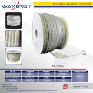TIRA DE LED 2835 DOBLE LED 50M 2835 120D 50 /
