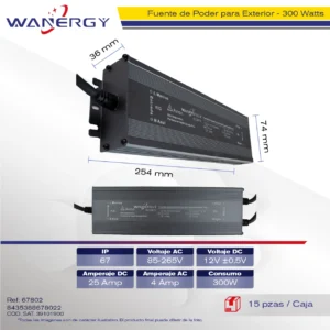FUENTE PODER 300W DC12V 14.5A AC127V