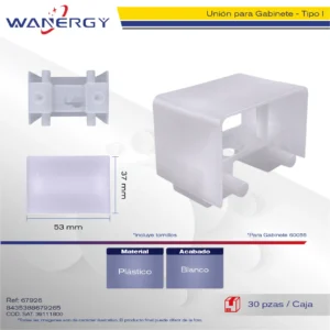 UNION DE GABINETE LED TIPO I PARA 60055 1 -2