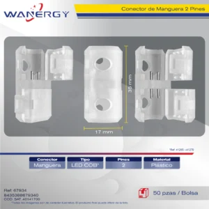 CONECTOR DE MANGUERA 2 PINES 120D COB