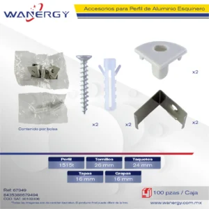1616 ACCESORIOS PARA PERFIL SOBREPONER +
