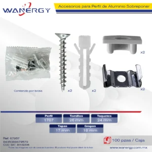 17*7 ACCESORIOS PARA PERFIL SOBREPONER +