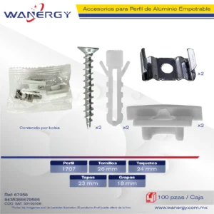 17*7 ACCESORIOS PARA PERFIL EMPOTRABLE +