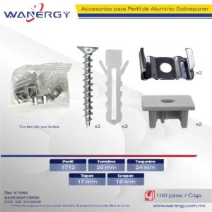 1712 ACCESORIOS PARA PERFIL SOBREPONER +