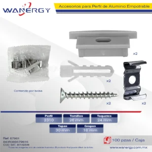 3010 ACCESORIOS PARA PERFIL EMPOTRABLE +