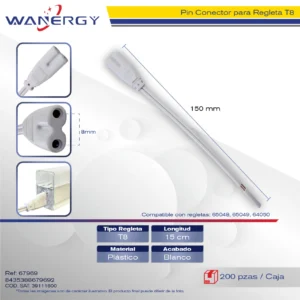 PIN DE REGLETE LED T8 15CM 0.3