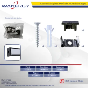 1712 ACCESORIOS PARA PERFIL SOBREPONER + +
