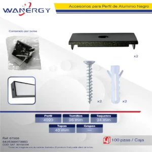 4020 ACCESORIOS PARA PERFIL SOBREPONER +