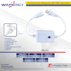 ADAPTADOR MANGUERA LED RGB NEON 715 715