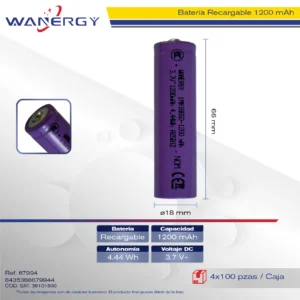 PILA REGARCABLE 1200MAH