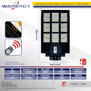 PANEL DE SOLAR SUBURBANO PANEL SOLAR 6V/25W BATERIA 3.2V/20AH LITIO LED 5730 864 TIEMPO CARGA 5-8 HORAS TIEMPO ILUMINA 16HORAS MODO TRABAJO:FOTOCELDA+RADAR+CONTROL REMOTO