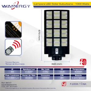 PANEL DE SOLAR SUBURBANO PANEL SOLAR 6V/30W BATERIA 3.2V/25AH LITIO LED 5730 1152 LED 5-8 TIEMPO CARGA 5-8 HORAS TIEMPO ILUMINA 16HORAS MODO TRABAJO:FOTOCELDA+RADAR+CONTROL REMOTO