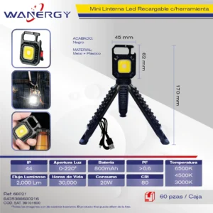 LLAVERO TACTICO CON LUZ LED TRES TEMPERATURAS
