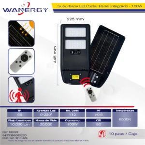 PANEL DE SOLAR SUBURBANO 100W 112-LED-2835