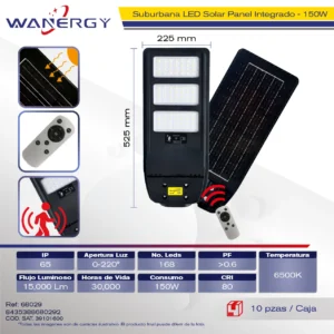 PANEL DE SOLAR SUBURBANO 150W 168-LED-2835