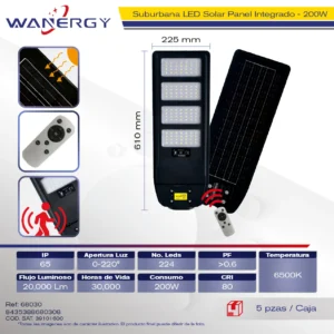 PANEL DE SOLAR SUBURBANO 100W 224-LED-2835